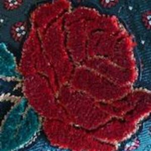 Rose embroidered flats
